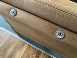 Polsteria Polstergruppen|Polstergruppe 81056 Stoff Gringo 09 Cognac Braun Füße Metall Chrom Inklusive Sessel Und Elektrische Funktionen