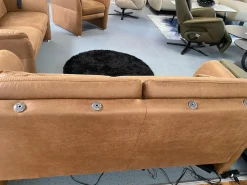 Polsteria Polstergruppen|Polstergruppe 81056 Stoff Gringo 09 Cognac Braun Füße Metall Chrom Inklusive Sessel Und Elektrische Funktionen