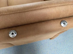 Polsteria Polstergruppen|Polstergruppe 81056 Stoff Gringo 09 Cognac Braun Füße Metall Chrom Inklusive Sessel Und Elektrische Funktionen