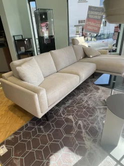 Leolux Ecksofas|Polstergruppe Bellice Stoff Monza 00 Beige Fuß Onyx Rauch Schwarz
