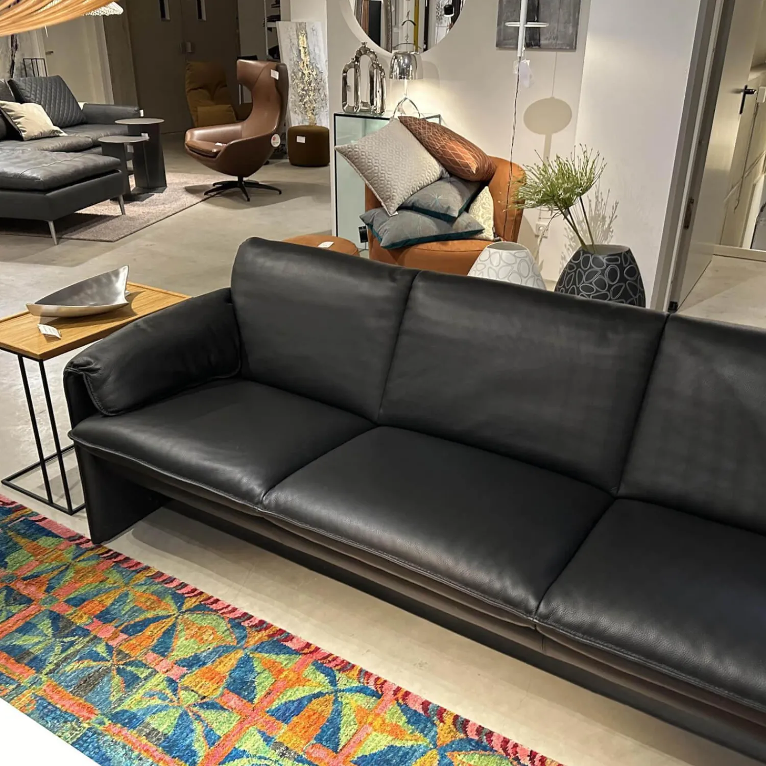 Leolux Polstergruppen|Polstergruppe Bora Bora Leder 51810 Senso 1000 Black Schwarz