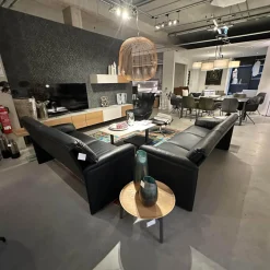 Leolux Polstergruppen|Polstergruppe Bora Bora Leder 51810 Senso 1000 Black Schwarz