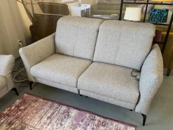 Fischer und Schreiner Polstergruppen|Polstergruppe Chiemsee Stoff Camo Granit Grau Fuß Metall Schwarz Mit Elektrischer Sitztiefenverstellung Und Relaxfunktion