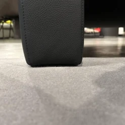 Erpo Polstergruppen|Polstergruppe GA210 Leder E 170 136 Schwarz Mit Armlehnkissen Und Verstellbarer Kopfstütze