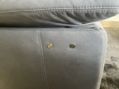 Arco Polstergruppen|Polstergruppe Havannah Stoff Eldorado Hellblau Grau Füße Metall Schwarz Lackiert Mit Armteilverstellung Und Elektrischen Sitzvorzug