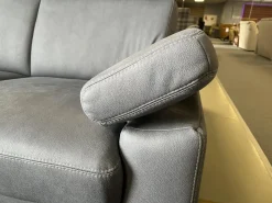 Arco Polstergruppen|Polstergruppe Havannah Stoff Eldorado Hellblau Grau Füße Metall Schwarz Lackiert Mit Armteilverstellung Und Elektrischen Sitzvorzug