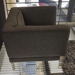 Credo Polstergruppen|Polstergruppe Lobby Stoff 9400 Clip Grau Naht Keder 80293 Rio Anthrazit Füße Vierkant Chrom