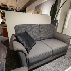 Wemafa Polstergruppen|Polstergruppe Lux Medico 840 Bezug Korpus Stoff 165 30 Grau Rückenkissen 164 30 Grau Holzfuß Buche Wengefarbig Inklusive Sofakissen