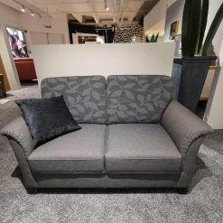 Wemafa Polstergruppen|Polstergruppe Lux Medico 840 Bezug Korpus Stoff 165 30 Grau Rückenkissen 164 30 Grau Holzfuß Buche Wengefarbig Inklusive Sofakissen