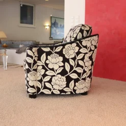 Finkeldei Polstergruppen|Polstergruppe Metropolitan Stoff Hellbeige Schwarz Halbrundsofa Mit 2 Sesseln