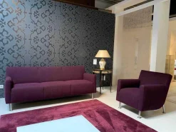 Leolux Ecksofas|Polstergruppe Rooby Stoff 4 83290 Villa 90 Violett mit Sessel