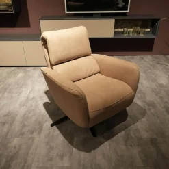 Hukla Polstergruppen|Polstergruppe VS HU1169 Sofa Leder Aurelia Stone Braun Füße Metall Schwarz Mit Sessel Sternfuß Schwarz Und Kissen