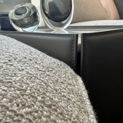 Minotti Wohnlandschaften|Polstergruppe West Stoff Fisher 10 Ghiacciol Grau Inklusive Tischelement Und Kissen