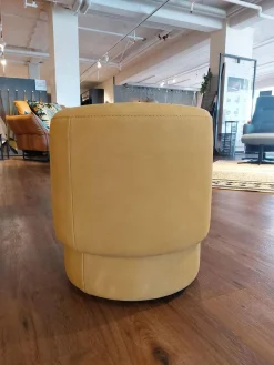 Comfort Republic Hocker & Sitzsäcke|Polsterhocker Emma Leder W11 Mustard Braun Beige