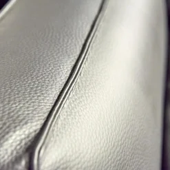 WK Wohnen 2-Sitzer-Sofas|Polstermöbel WK 530 Gracella Leder Cougar Farbe 10 Schwarz Metallfuß Matt Anthrazit Lackiert