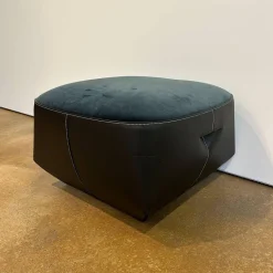 Walter Knoll Hocker & Sitzsäcke|Polstersitz Isanka 192 H1 Korpus Leder Saddle Black Schwarz Sitz Stoff Harald 2 Dark Jade Dunkelgrün