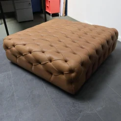 DePadova Hocker & Sitzsäcke|Pouf Capitonné Bezug Leder E2 Nougat F963340 Braun