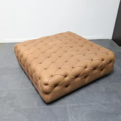 DePadova Hocker & Sitzsäcke|Pouf Capitonné Bezug Leder E2 Nougat F963340 Braun