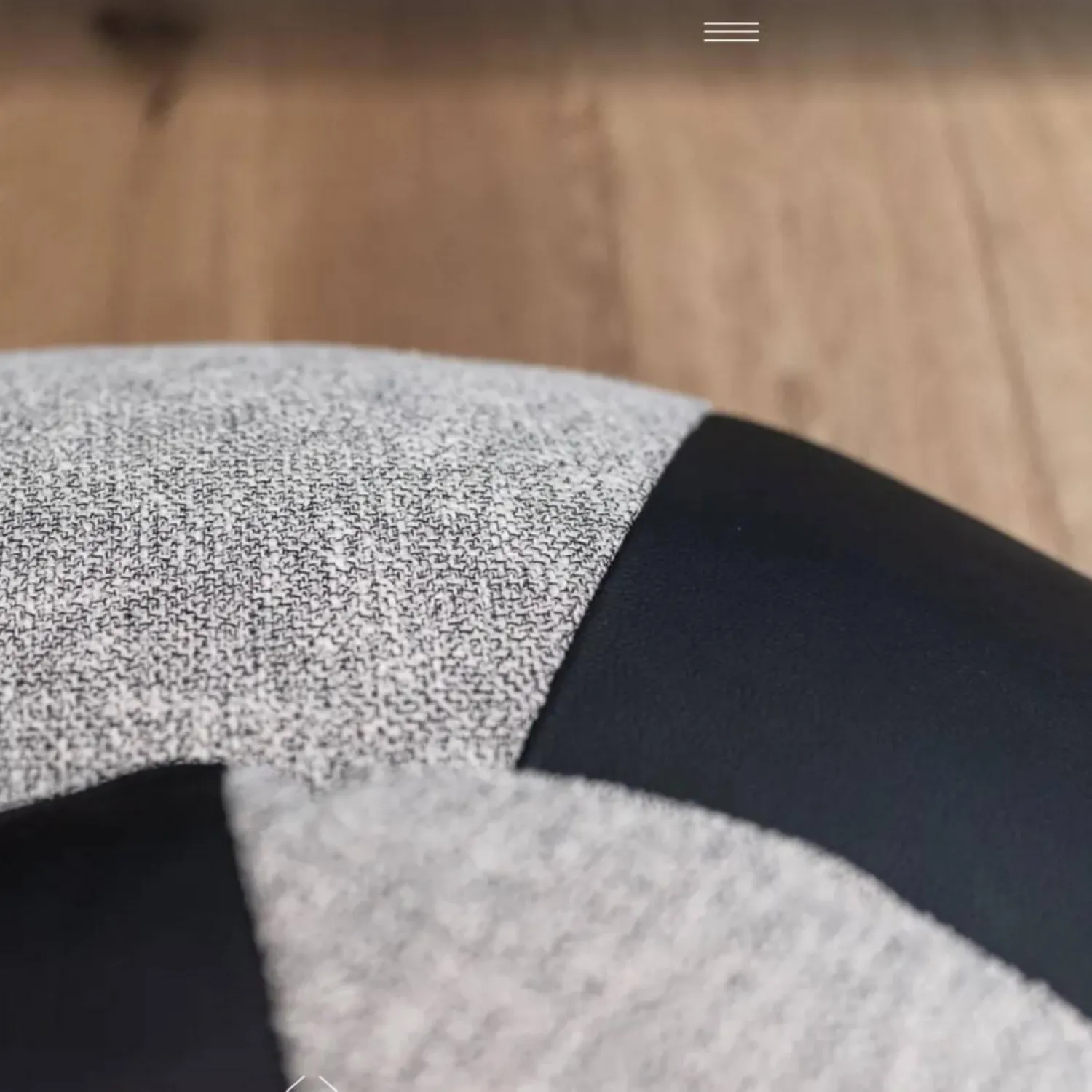 Cierre Hocker & Sitzsäcke|Pouf Echinoidea in Leder Stoffkombination Grau Schwarz