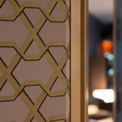 Galotti & Radice Regale|Raumteiler Chloe Gestell Holz Und Messing Satiniert Lackiert Mit Extra Leichtem Spiegel