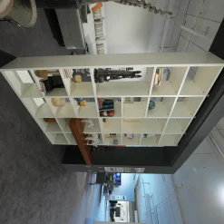 Musterring Regale|Raumteiler Regal Kara 61697 Lack Weiß Nussbaum Nova Griff Edelstahl