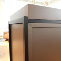 Interlübke Kommoden & Sideboards|Raumteiler Tado Lack M10 Schwarz Eloxiert O20 Mit Klappe Und Schubkasten Und Fachböden