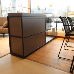 Interlübke Kommoden & Sideboards|Raumteiler Tado Lack M10 Schwarz Eloxiert O20 Mit Klappe Und Schubkasten Und Fachböden