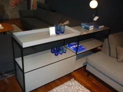 Interlübke Regale|Raumteiler Tado Metallstruktur Schwarz Front Korpus und Rückwand Lack Flintgrau