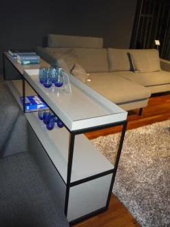 Interlübke Regale|Raumteiler Tado Metallstruktur Schwarz Front Korpus und Rückwand Lack Flintgrau