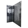 Glas Italia Regale|Raumteiler Wall SIO2 Rauchglas Schwarz Mit Floralem Muster