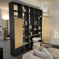 Interlübke Regale|Raumteilerregal Studimo Lack Matt Anthrazit Fronten Lack Matt Curry Eiche Furnier