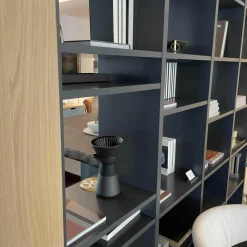 Interlübke Regale|Raumteilerregal Studimo Lack Matt Anthrazit Fronten Lack Matt Curry Eiche Furnier