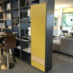 Interlübke Regale|Raumteilerregal Studimo Lack Matt Anthrazit Fronten Lack Matt Curry Eiche Furnier