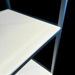 Interlübke Regale|Raumteiler-Regal Tado Korpus MDF Lack M14 Platin Grau Profil Aluminium Schwarz Eloxiert