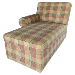 Steen Design Daybeds & Recamieren|Recamiere Bezug Stoff Kariert Rot Gelb Gemustert