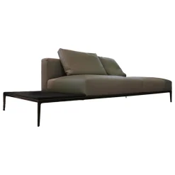 Walter Knoll Daybeds & Recamieren|Recamiere Jaan Living 783 25 Bezug Leder Safari Mineral Grau Ohne Ablageboard
