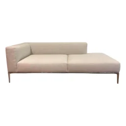 Walter Knoll Daybeds & Recamieren|Recamiere Jaan Living 783 25 RA L Stoff Tonga 7615 Off White Beige Gestell Hochglanz Poliert Mit Kissen
