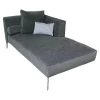 Walter Knoll Daybeds & Recamieren|Recamiere Jaan Living 782-15 EOOS Stoff Doux Granite Grau Gestell Aluminium
