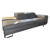 JOOP! Daybeds & Recamieren|Recamiere LR 007 8151 Leder 24 Longru Brown Braun Füße Hochglanz Poliert Inklusive Holzablage Und Tischhocker