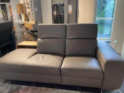 JOOP! Daybeds & Recamieren|Recamiere LR 007 8151 Leder 24 Longru Brown Braun Füße Hochglanz Poliert Inklusive Holzablage Und Tischhocker