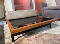 JOOP! Daybeds & Recamieren|Recamiere LR 007 8151 Leder 24 Longru Brown Braun Füße Hochglanz Poliert Inklusive Holzablage Und Tischhocker