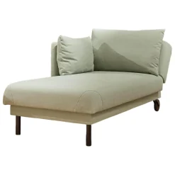 Brühl Daybeds & Recamieren|Recamiere Tam Bezug Stoff 3222 32 Mint Grün Gestell Schwarz Inklusive Armlehne Links Verschiebbar Und Abklappbar Mit Kissen