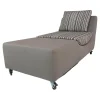 Werther Daybeds & Recamieren|Recamiere Wave Bezug Stoff U3201F Grau Kissen Stoff R3210F Schwarz Beige Mit Rollen