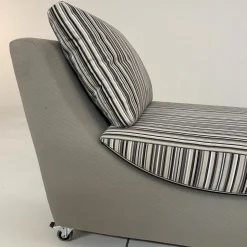 Werther Daybeds & Recamieren|Recamiere Wave Bezug Stoff U3201F Grau Kissen Stoff R3210F Schwarz Beige Mit Rollen