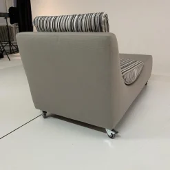 Werther Daybeds & Recamieren|Recamiere Wave Bezug Stoff U3201F Grau Kissen Stoff R3210F Schwarz Beige Mit Rollen