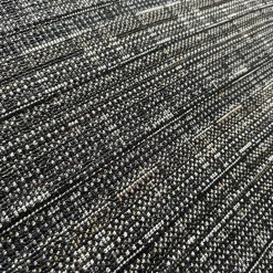 Werther Daybeds & Recamieren|Recamiere Wave Bezug Stoff U3986N Grau Schwarz Einlegekissen Stoff R2071F Schwarz Füße Holz Gebeizt