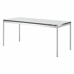 USM Haller Schreibtische & Sekretäre|Rechtecktisch 200x150 Kunstharz Perlgrau Gestell Verchromt