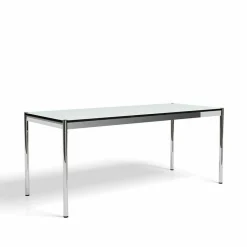 USM Haller Schreibtische & Sekretäre|Rechtecktisch 250x75 Kunstharz Perlgrau Gestell Verchromt