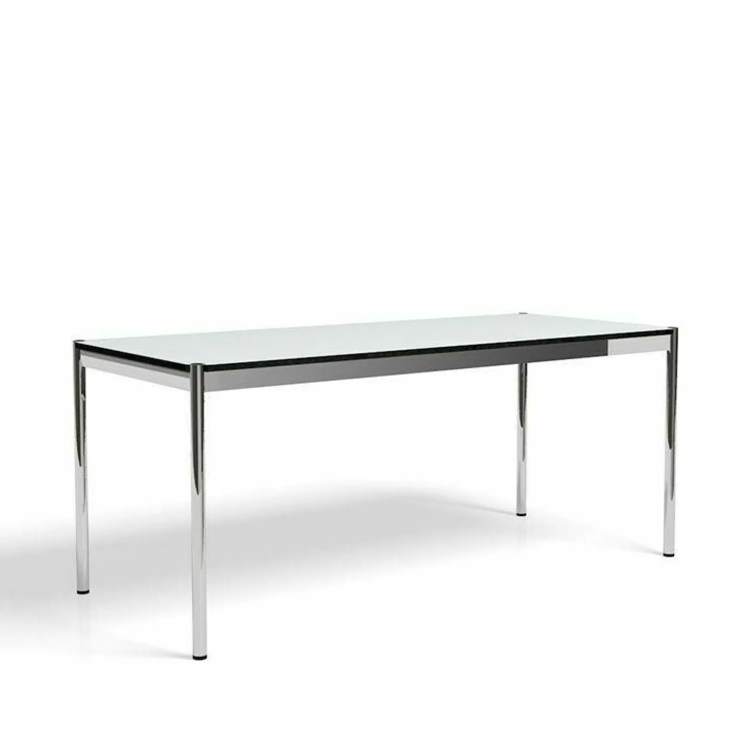 USM Haller Schreibtische & Sekretäre|Rechtecktisch 250x75 Kunstharz Perlgrau Gestell Verchromt