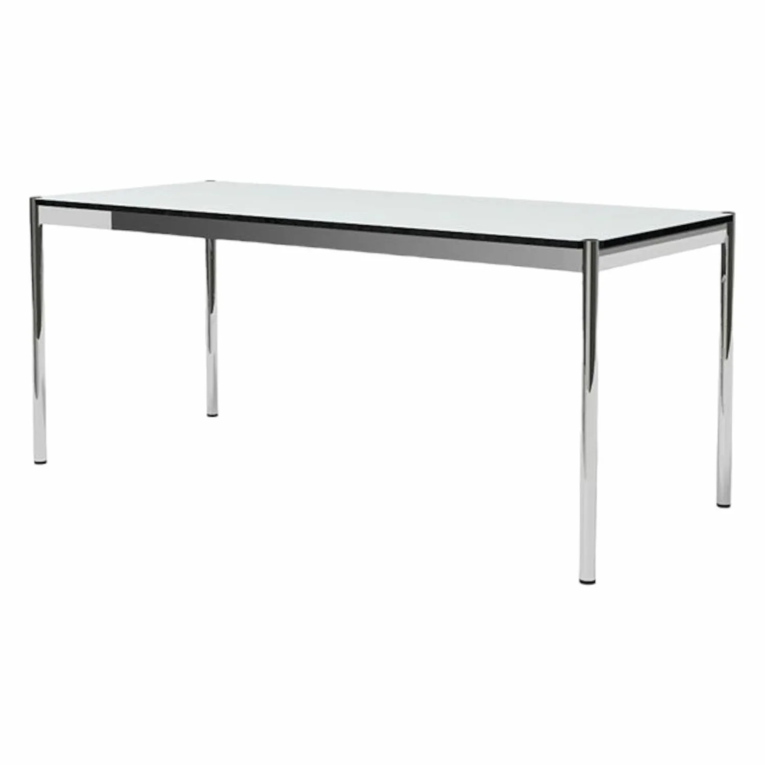 USM Haller Schreibtische & Sekretäre|Rechtecktisch 250x75 Kunstharz Perlgrau Gestell Verchromt